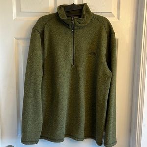 🔥The North Face-1/4 Zip-sweater/jacket-Medium weight-Large-Green-Super Soft